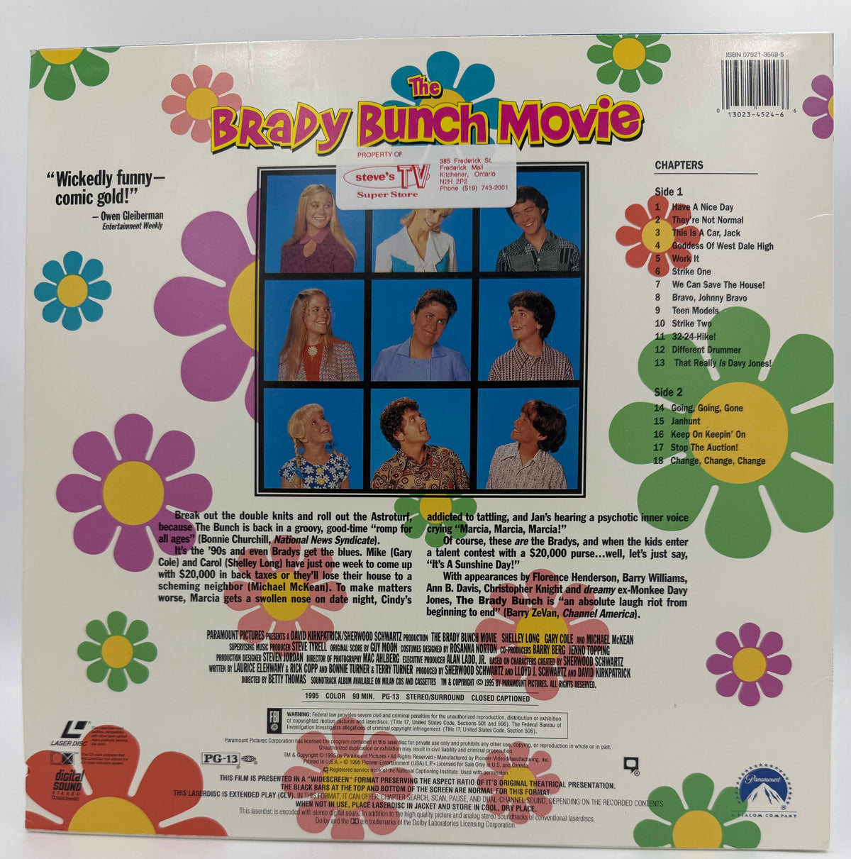 The Brady Bunch Movie (1995) – Widescreen Edition LaserDisc - VG+