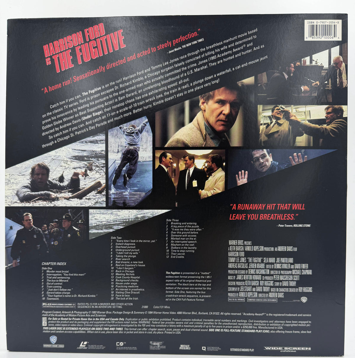 The Fugitive (1993 / 1994) – Widescreen Edition LaserDisc - EX
