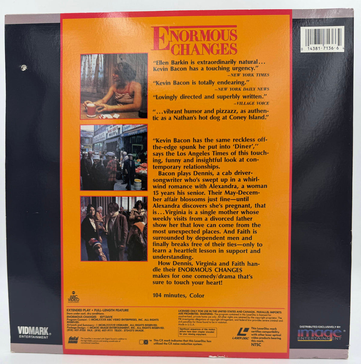 Enormous Changes (1987) – LaserDisc - VG
