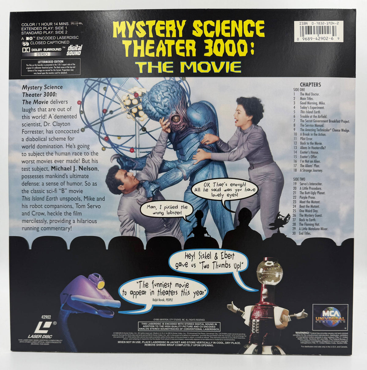 Mystery Science Theater 3000: The Movie (1996) Letterboxed Edition – LaserDisc - EX.