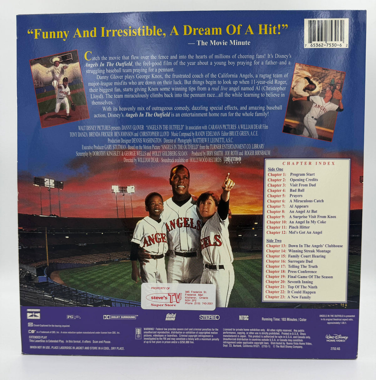 Angels in the Outfield (1994 / 1995) Letterbox Laserdisc - VG+