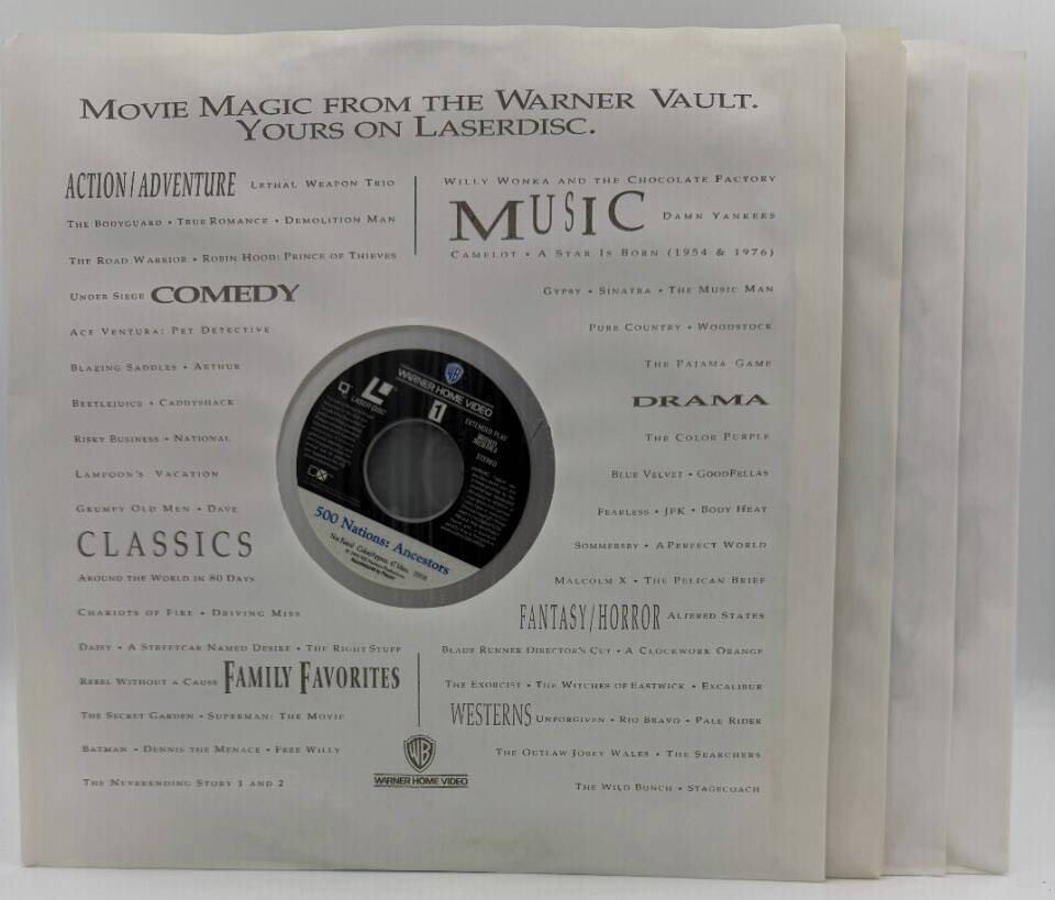 500 Nations (1995) 4-Disc LaserDisc Box Set - EX