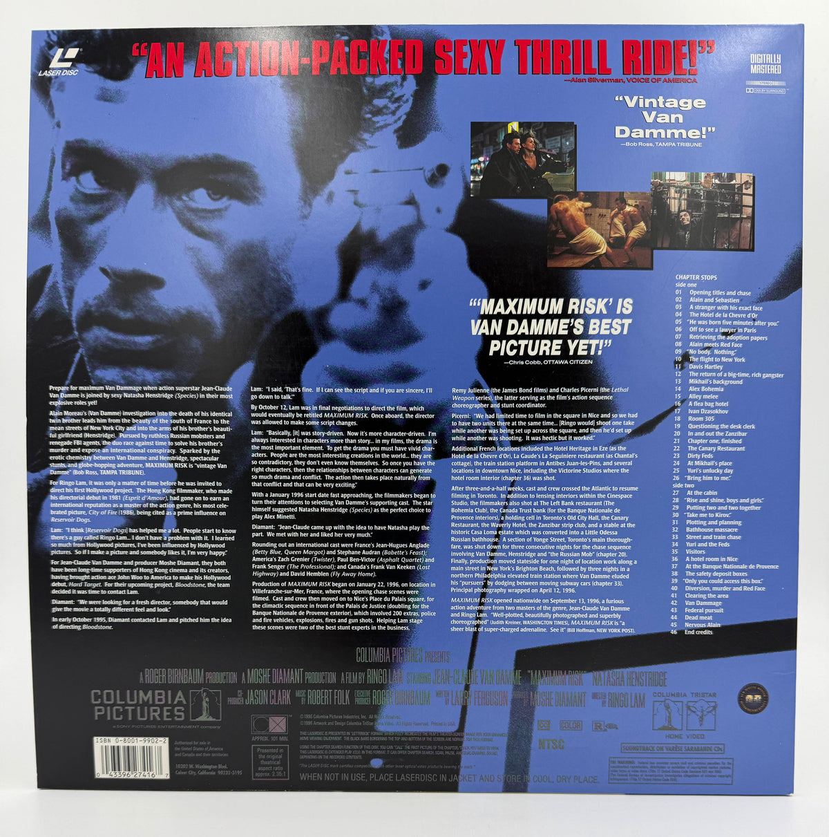 Maximum Risk (1996 / 1997) Deluxe Widescreen Presentation – LaserDisc - EX