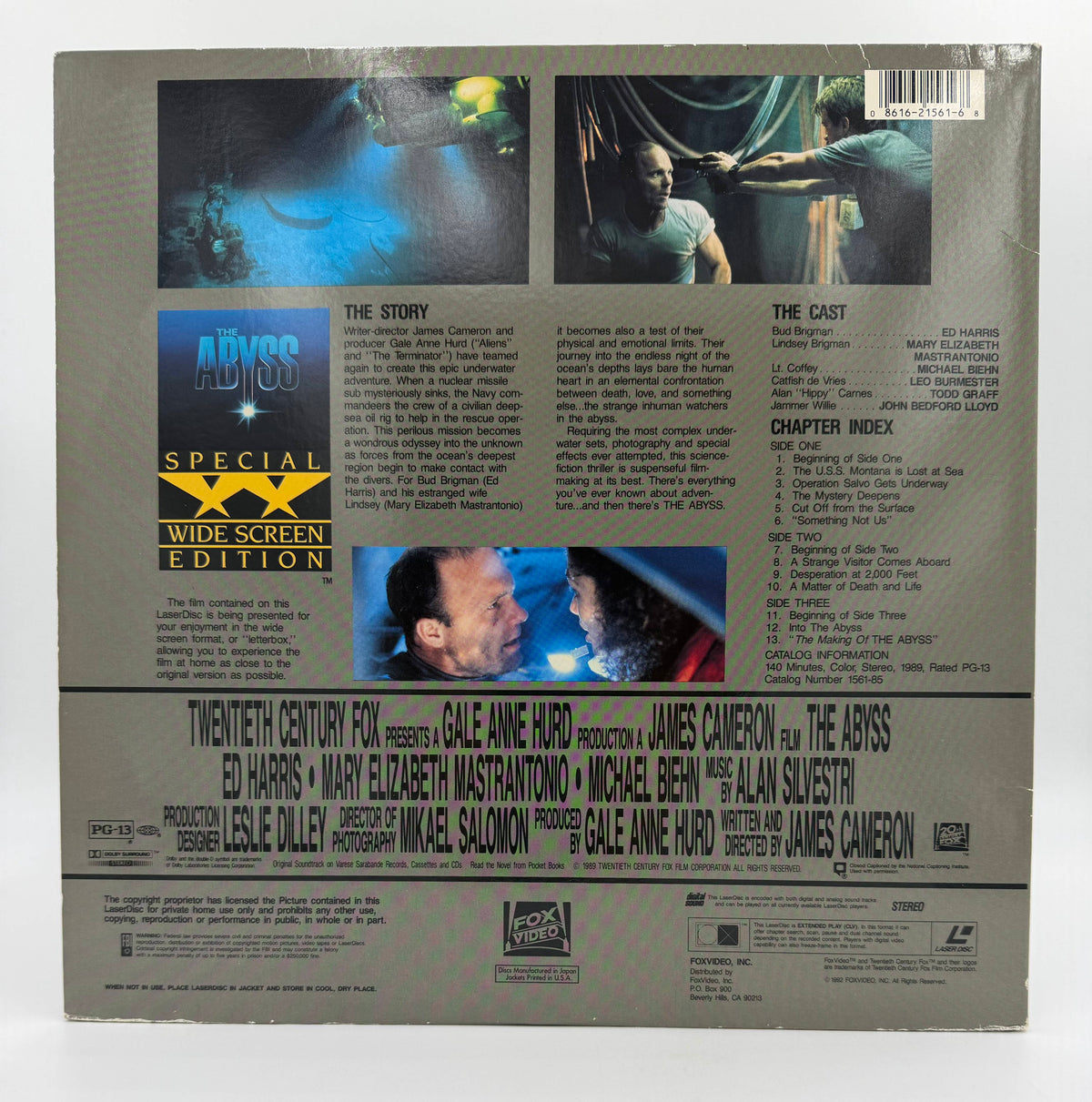 The Abyss (1989 / 1992) Special Wide Screen Edition – LaserDisc - VG+