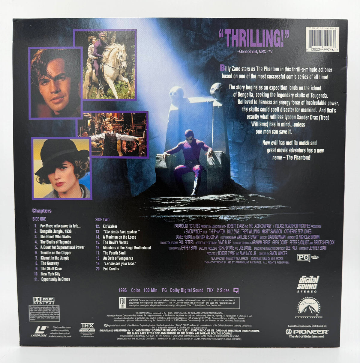 The Phantom (1996 / 1996) Widescreen Edition – LaserDisc - EX