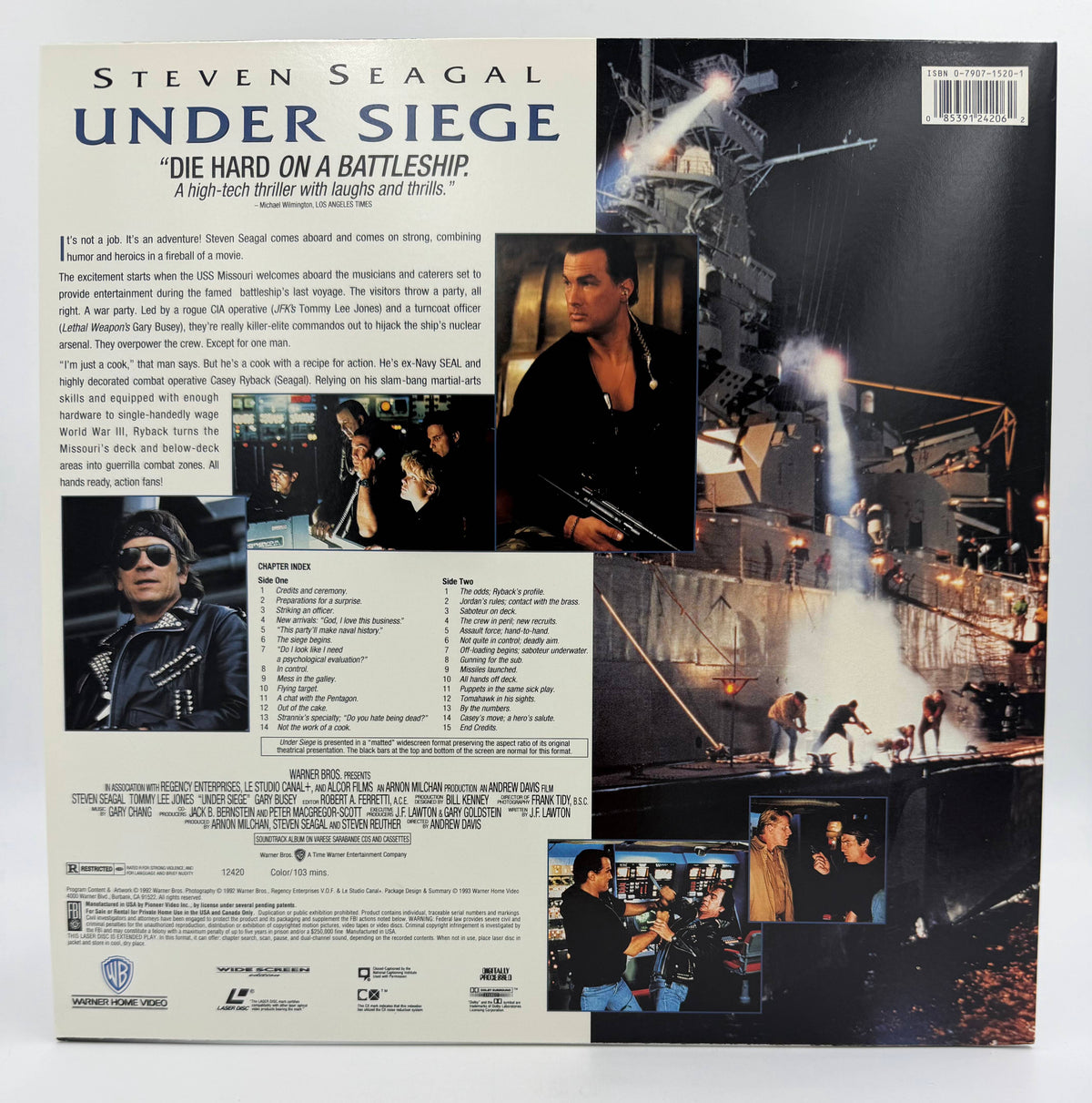 Under Siege (1992 / 1993) Widescreen Edition – LaserDisc - EX