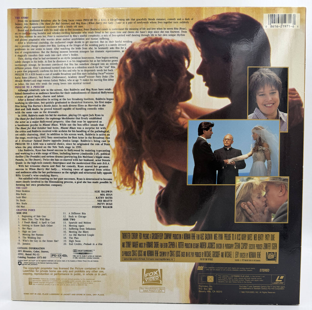 Prelude to a Kiss (1992 / 1992) Standard Edition – LaserDisc - EX