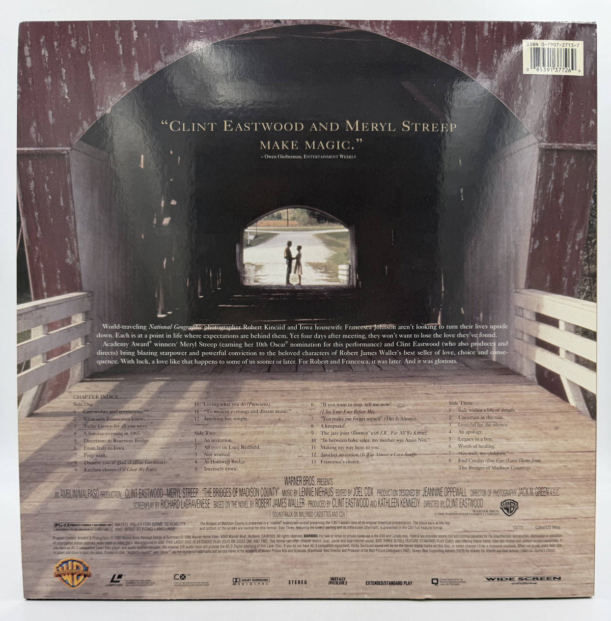 The Bridges of Madison County (1995 / 1996) Wide Screen Edition – LaserDisc - EX