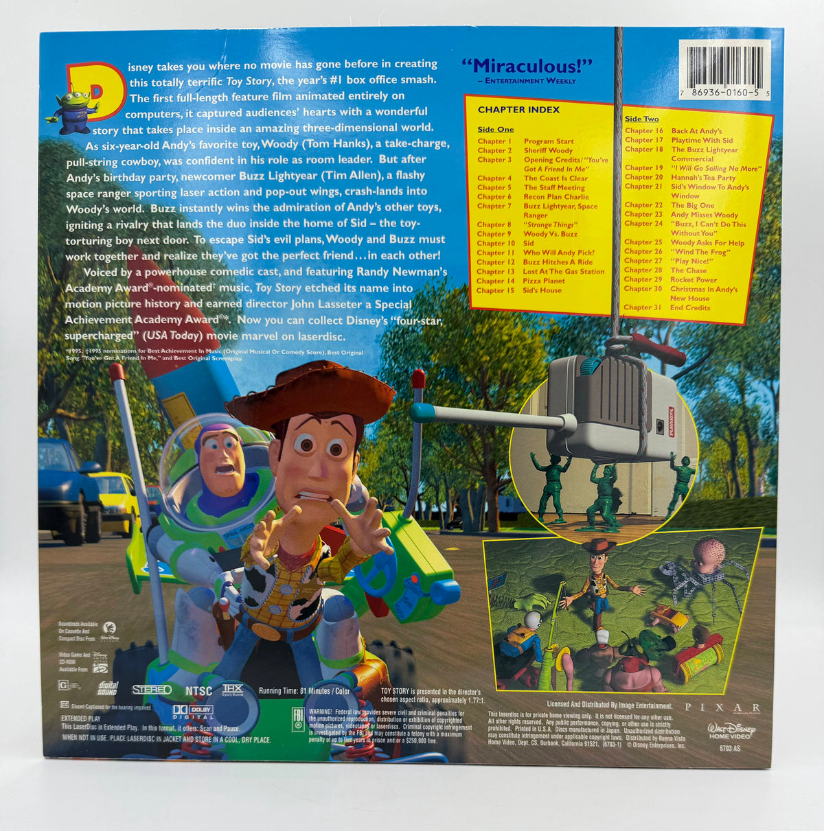 Toy Story (1995 / 1996) Letterbox Laserdisc Edition – LaserDisc - EX