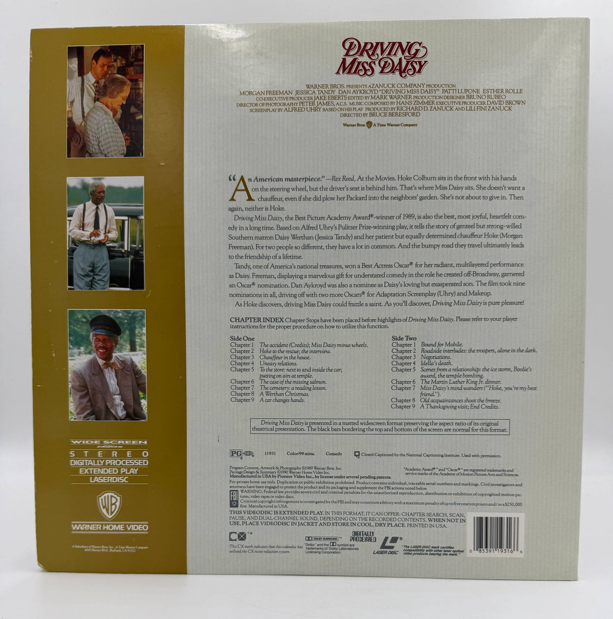 Driving Miss Daisy (1989 / 1990) Wide Screen Edition – LaserDisc - EX