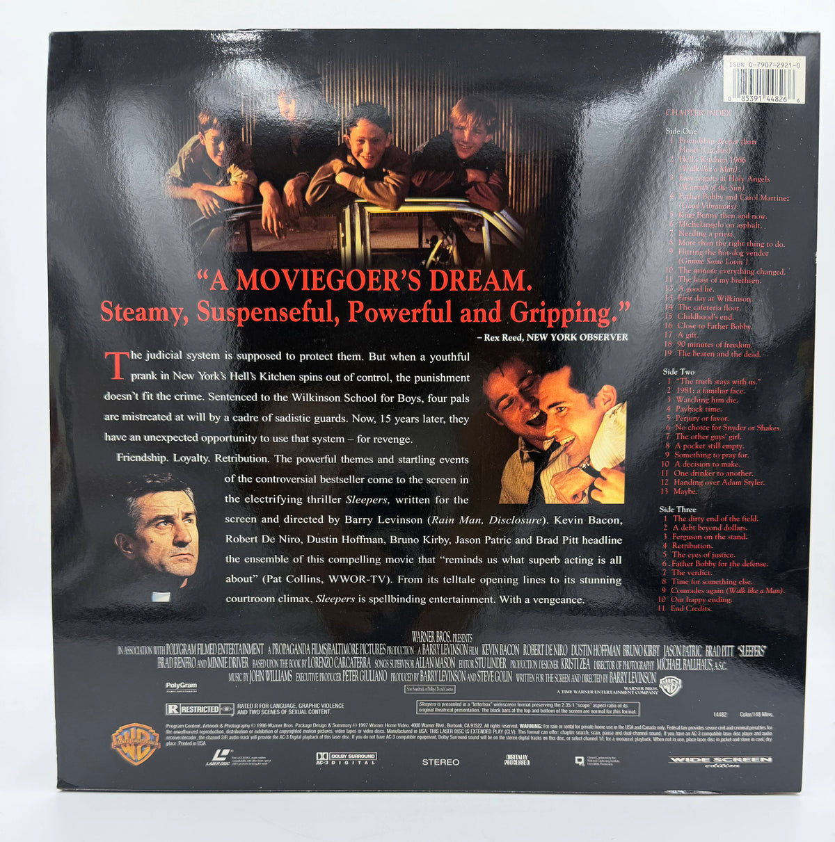 Sleepers (1996 / 1997) Wide Screen Edition – LaserDisc - EX