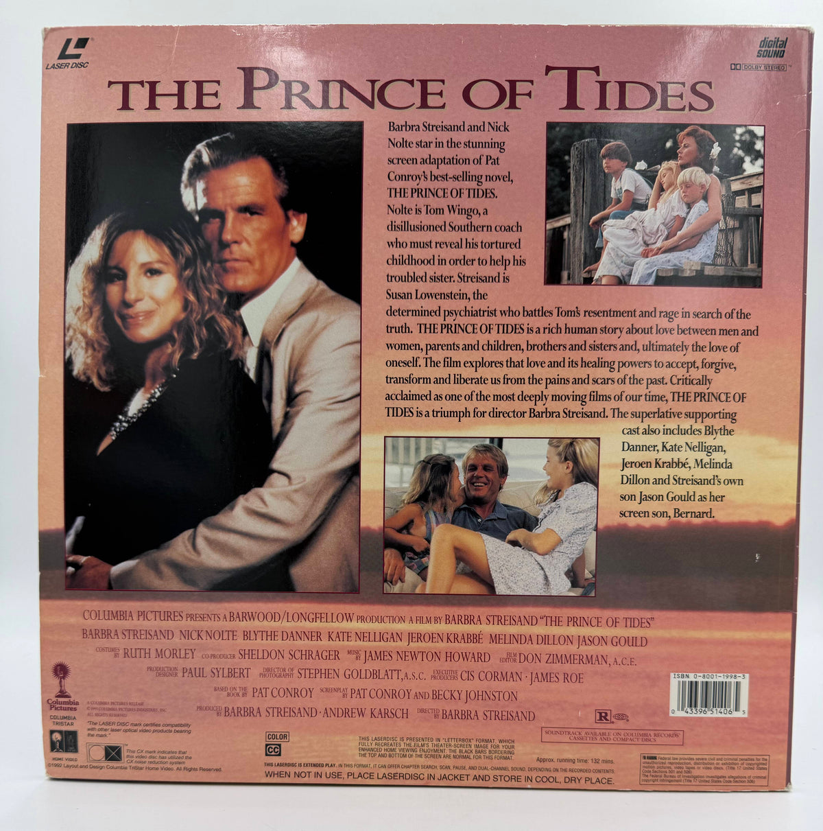 The Prince of Tides (1991 / 1992) Deluxe Widescreen Version LaserDisc - VG+