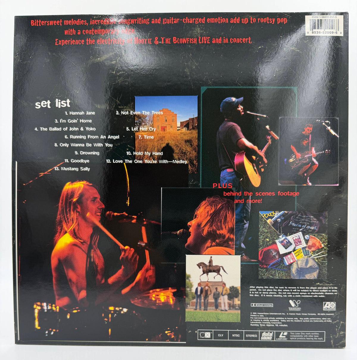 Hootie And The Blowfish: Summer Camp With Trucks (1995) WarnerVision Entertainment / Atlantic LaserDisc - EX