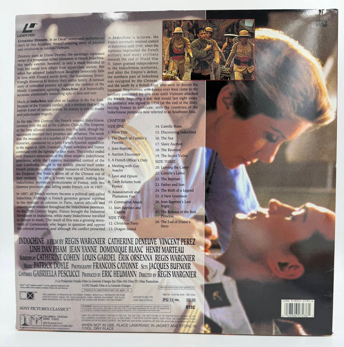 Indochine: Deluxe Widescreen Version (1992 / 1993) Columbia TriStar Home Video 2-Disc LaserDisc Set - EX