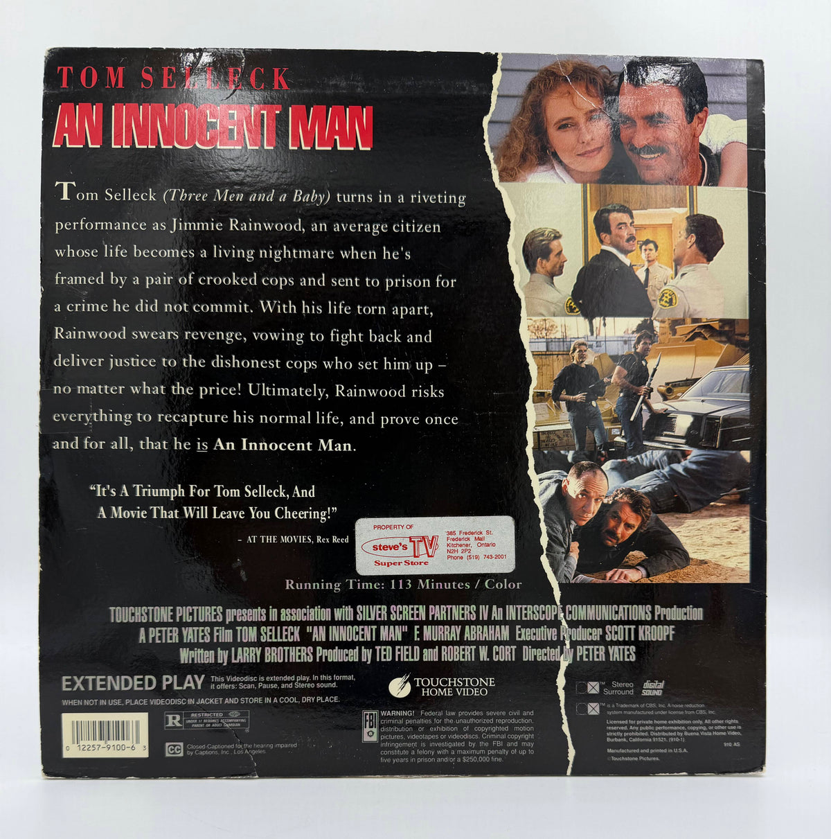 An Innocent Man (1989 / 1990) Touchstone Home Video LaserDisc - VG
