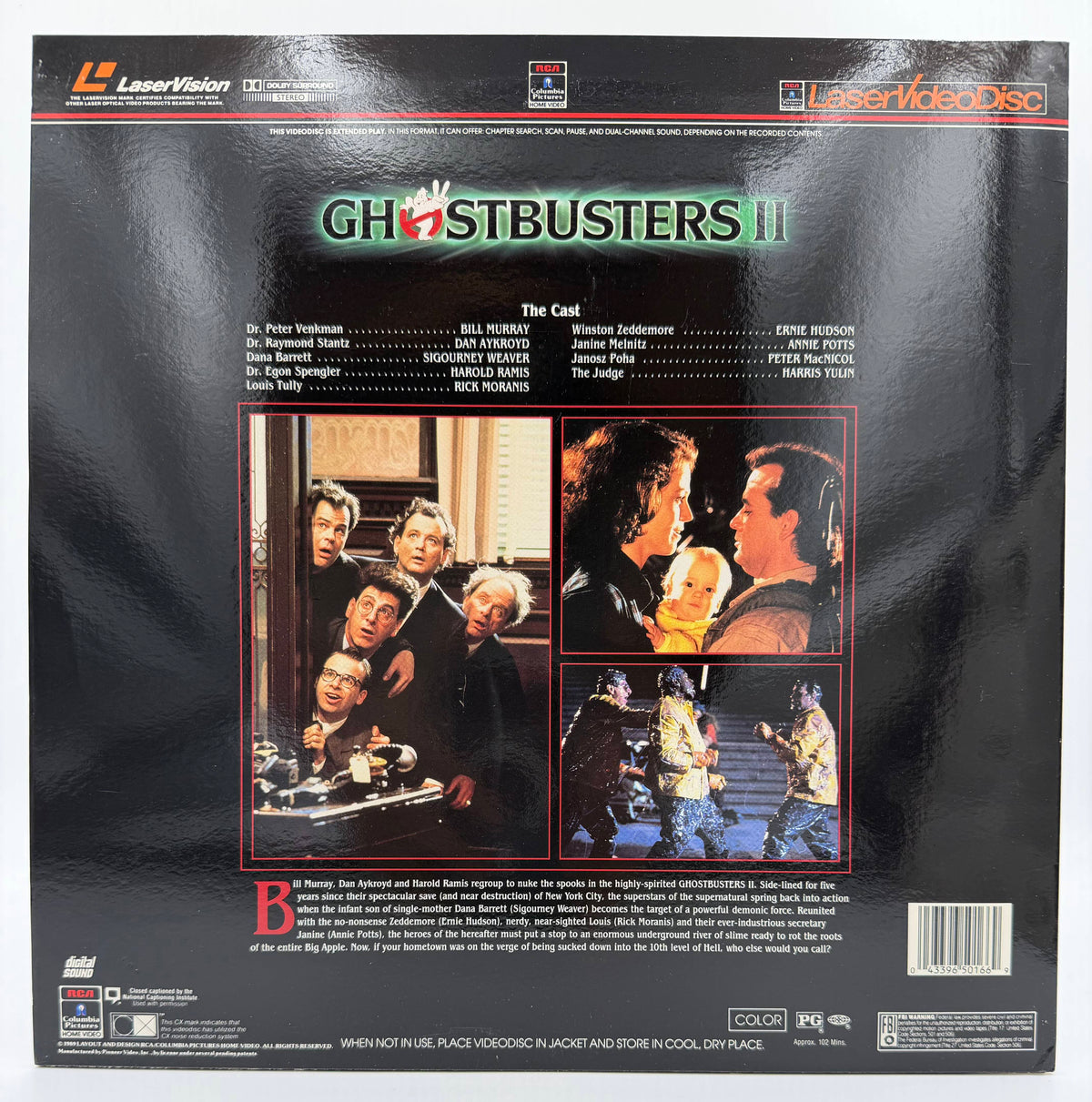 Ghostbusters II (1989) RCA/Columbia Pictures Home Video LaserDisc - EX