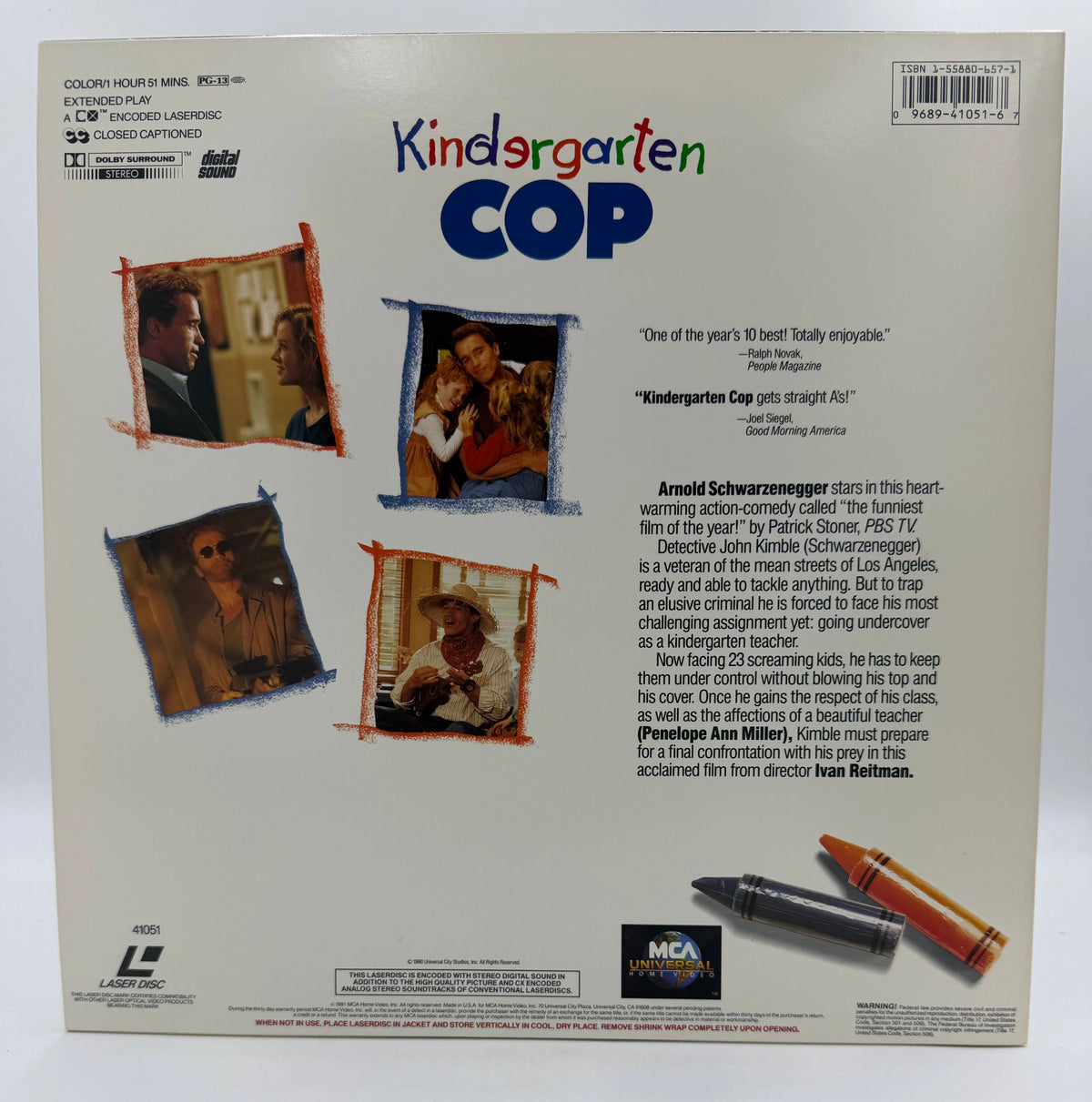 Kindergarten Cop (1990 / 1991) MCA Universal Home Video LaserDisc - EX Condition Arnold Schwarzenegger