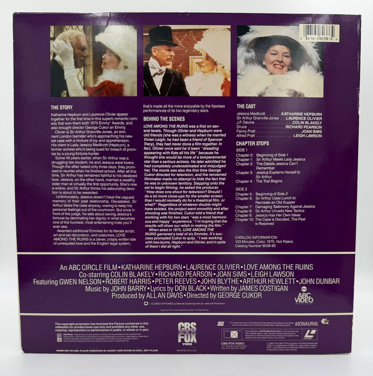 Love Among the Ruins (1975 / 1991) CBS/FOX Video LaserDisc - VG