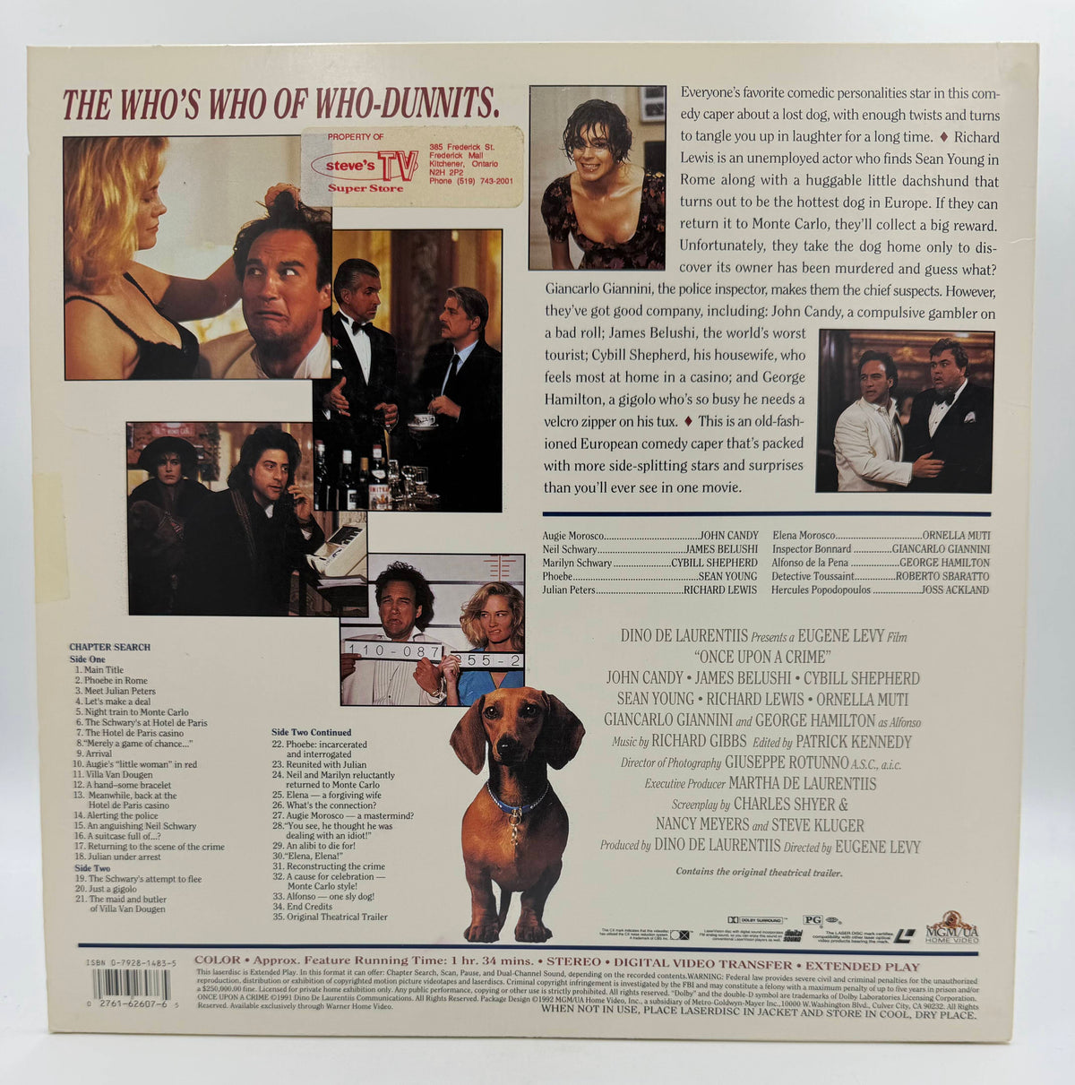 Once Upon a Crime (1992) MGM/UA Home Video LaserDisc - VG+