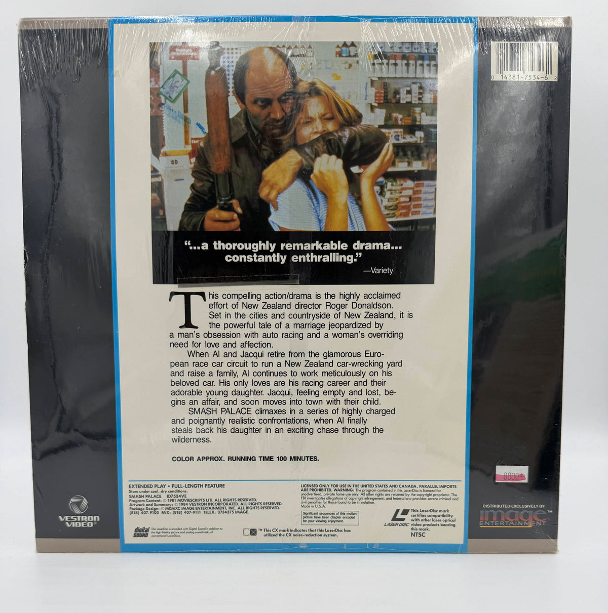 Smash Palace (1981 / 1990) Vestron Video / Image Entertainment LaserDisc - VG+