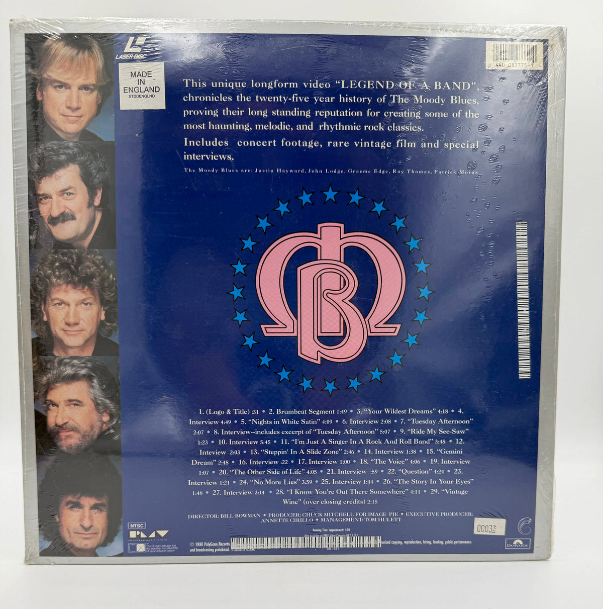 The Story of The Moody Blues: Legend of a Band (1990) PolyGram Music Video LaserDisc - EX - Factory Sealed