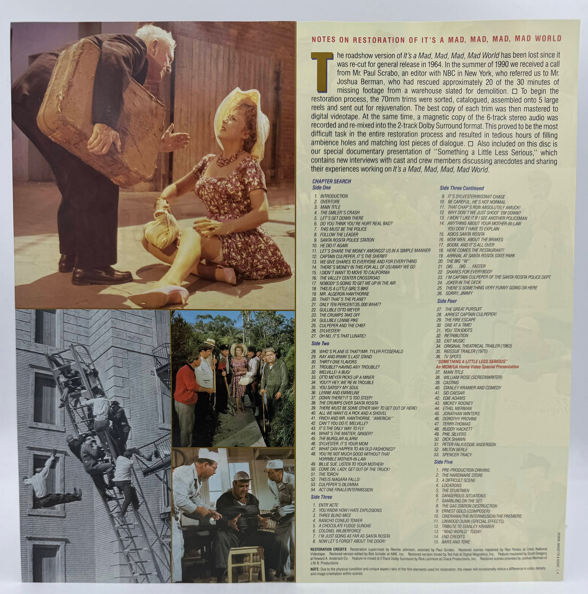 It's a Mad, Mad, Mad, Mad World (1963 / 1991) MGM/UA Home Video Deluxe Letter-Box Edition 3-Disc Gatefold LaserDisc Set - EX