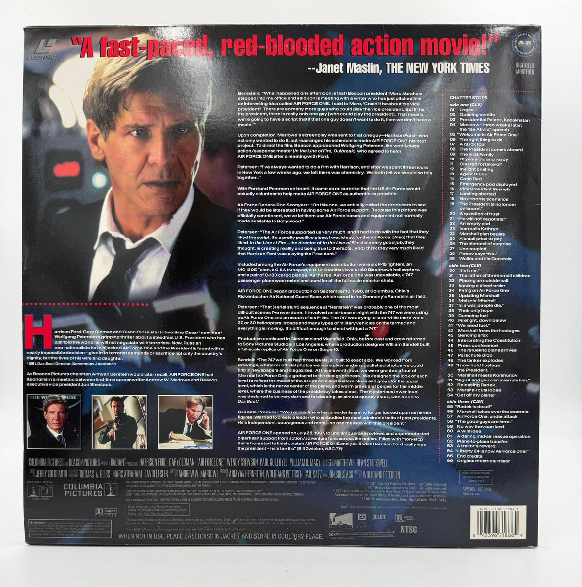 Air Force One: Deluxe Widescreen Presentation (1997) Columbia TriStar Home Video LaserDisc 2-Disc Set - EX