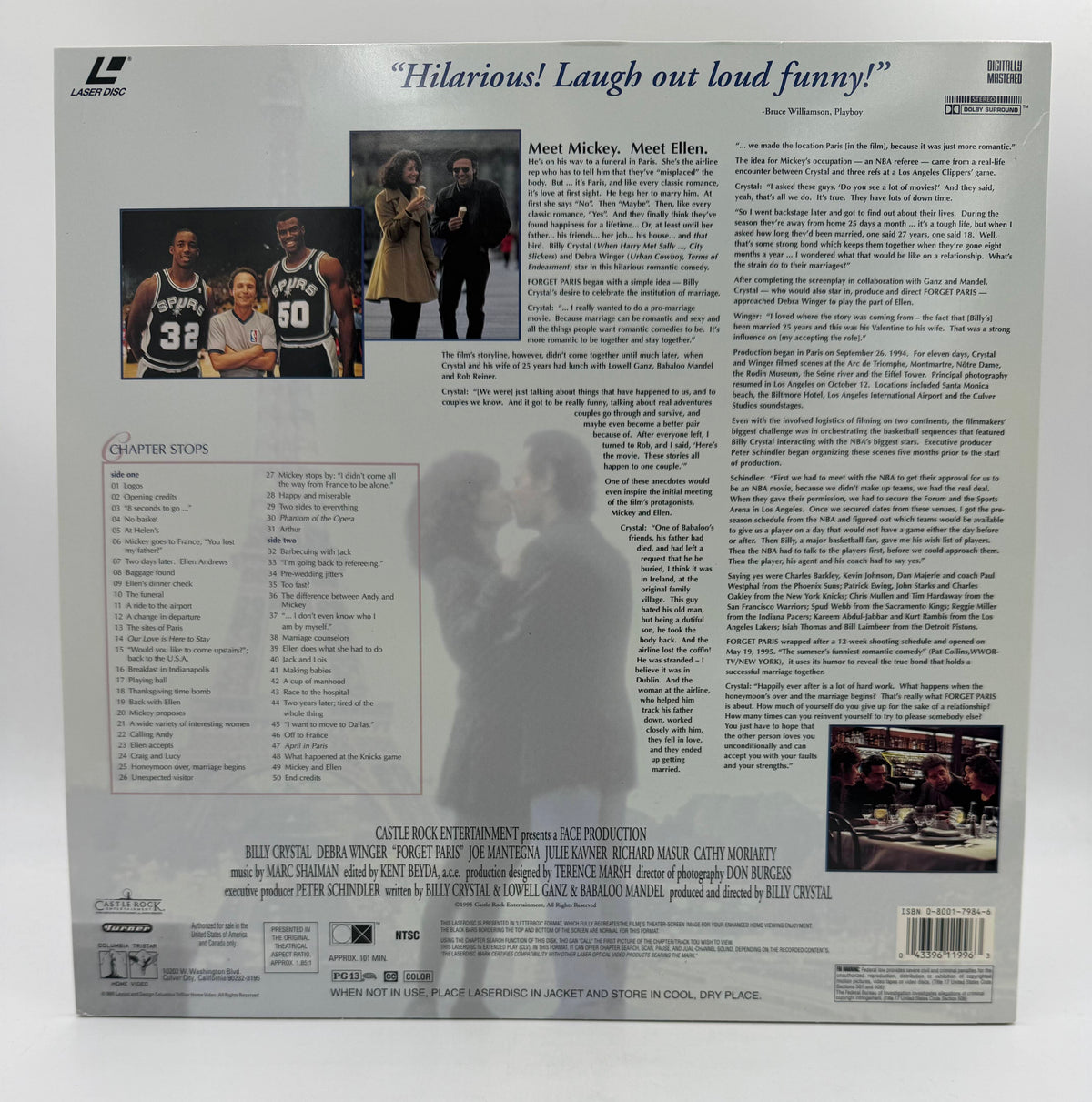 Forget Paris: Deluxe Widescreen Presentation (1995) Columbia TriStar Home Video LaserDisc - EX