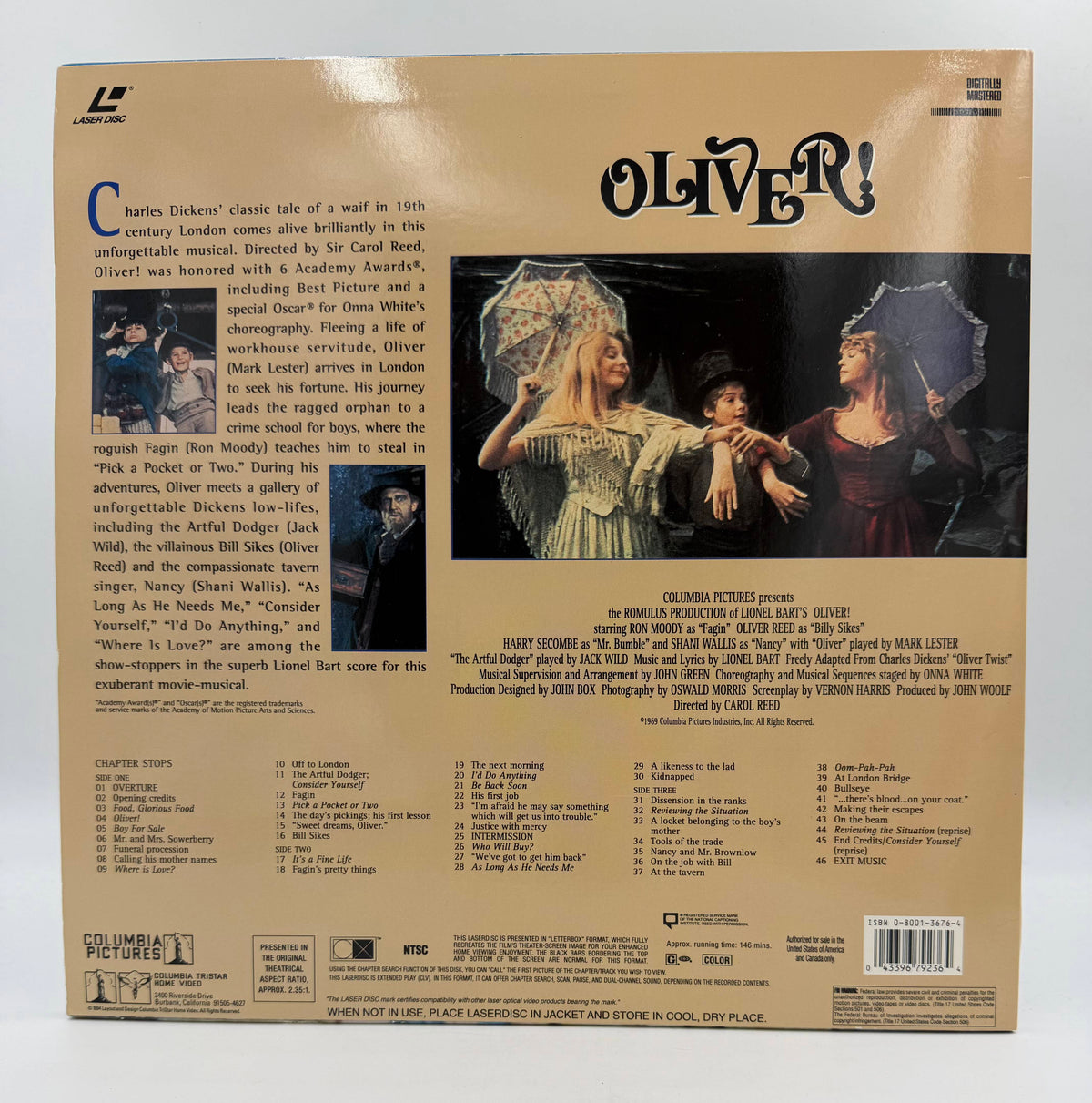 Oliver!: Deluxe Widescreen Presentation (1968 / 1994) Columbia TriStar Home Video LaserDisc 2-Disc Set - EX