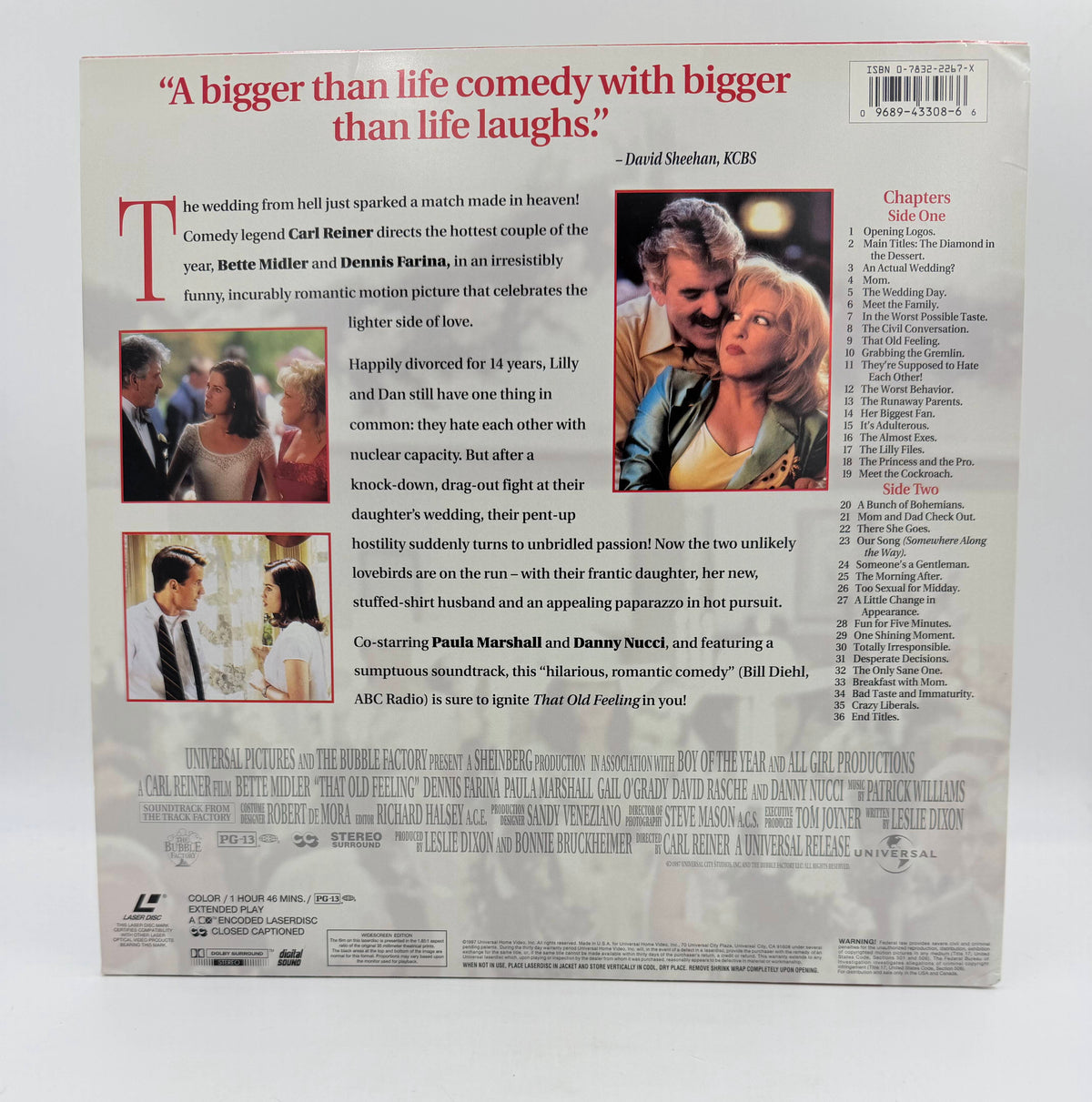That Old Feeling: Widescreen Edition (1997) Universal Pictures / MCA Universal Home Video LaserDisc - VG+