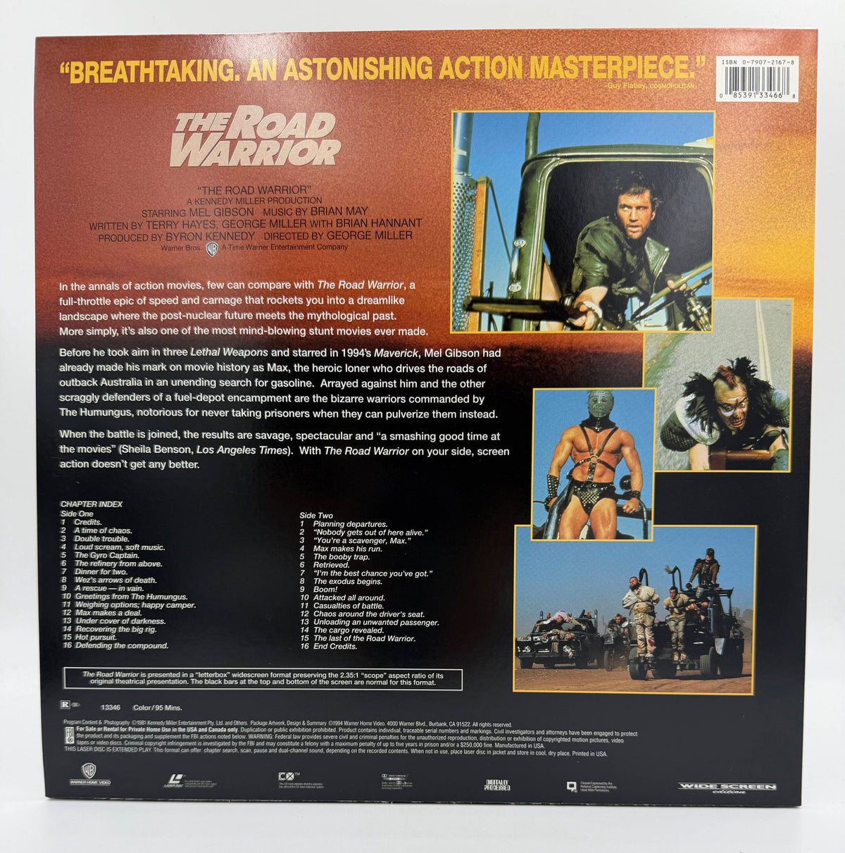 The Road Warrior: Wide Screen Edition (1981 / 1994) Warner Home Video LaserDisc - EX