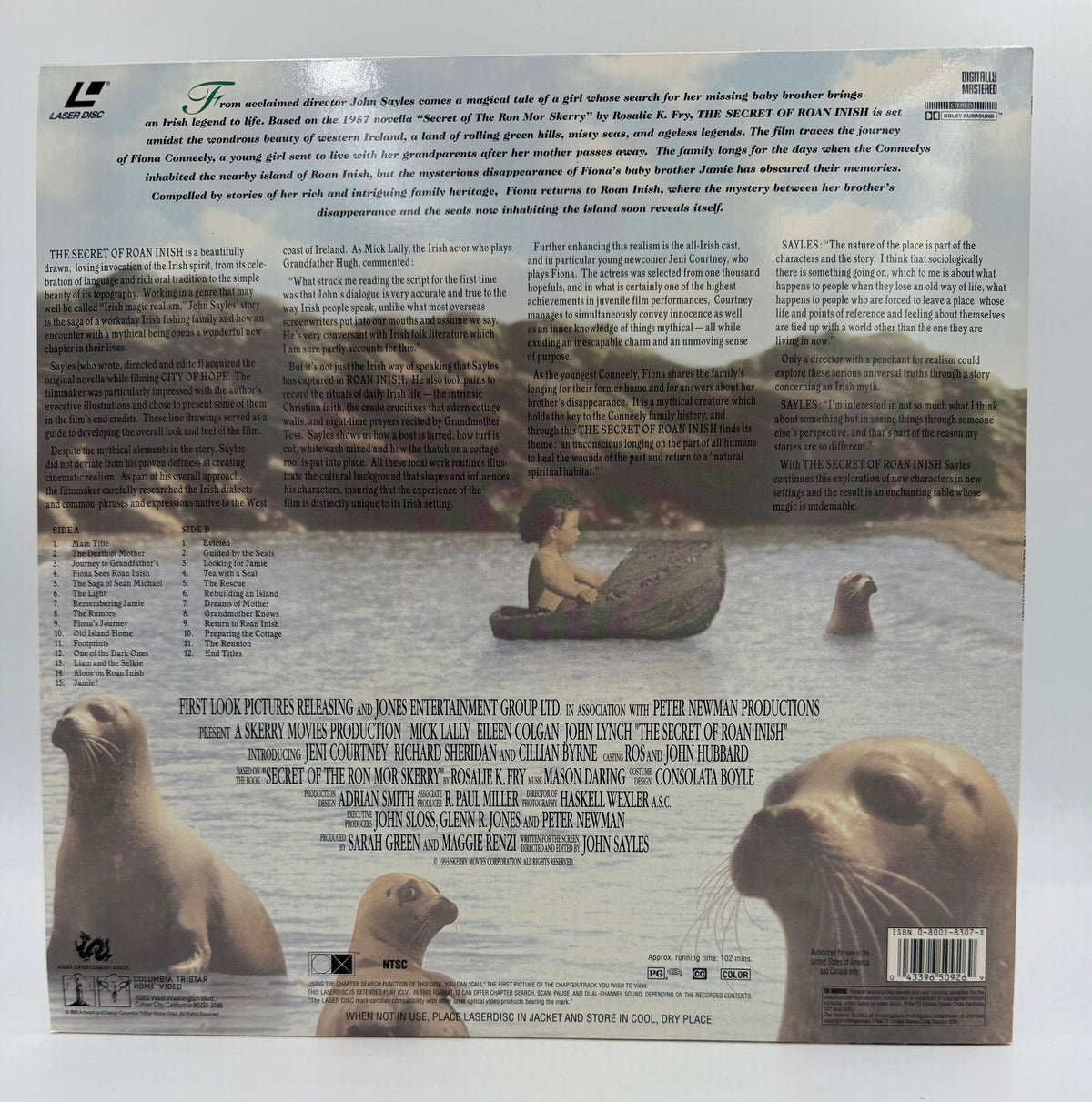 The Secret of Roan Inish: Island of the Seals (1994 / 1995) Columbia TriStar Home Video LaserDisc - EX