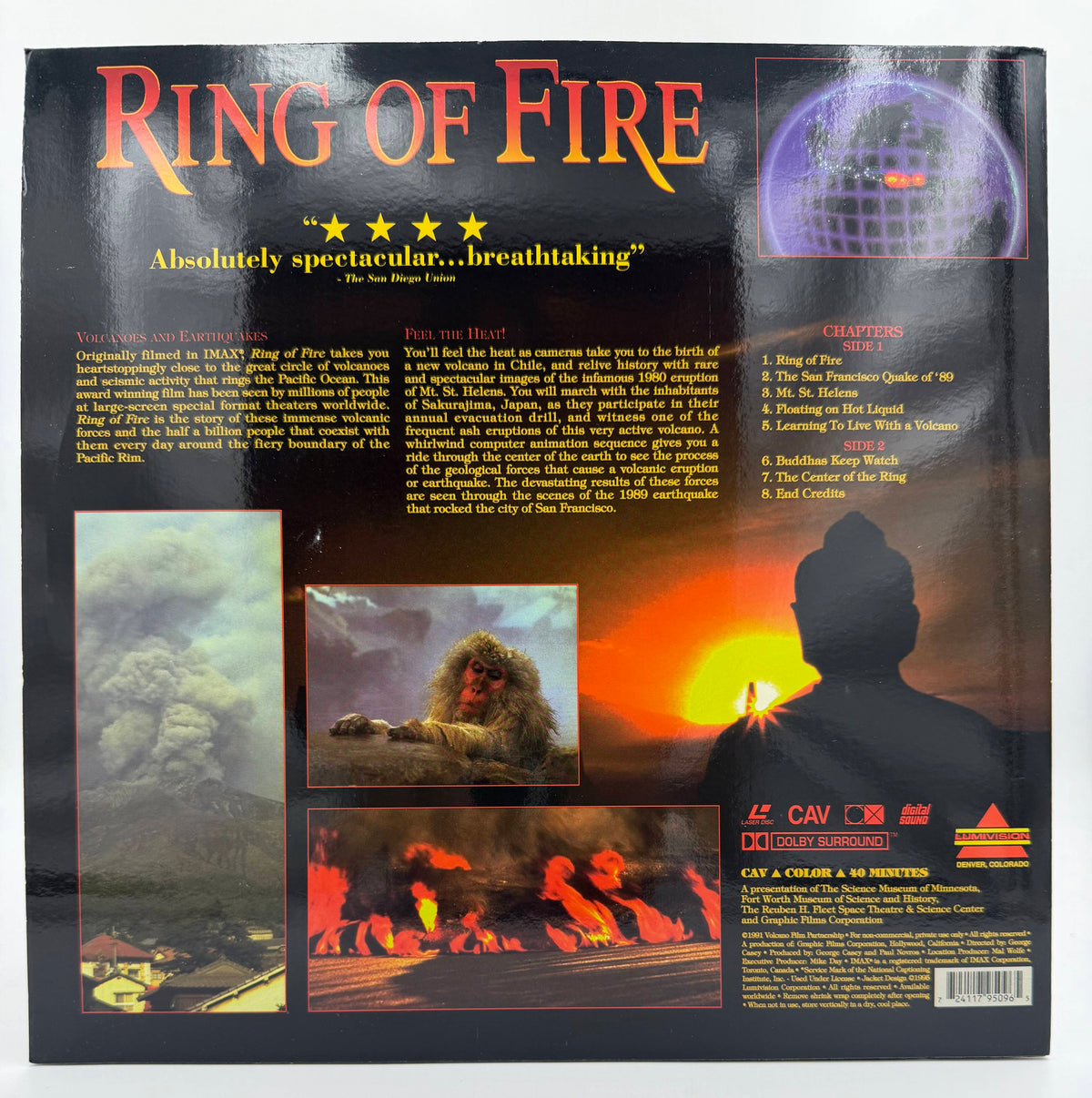 Ring of Fire IMAX LaserDisc LD (1991) - Lumivision - EX