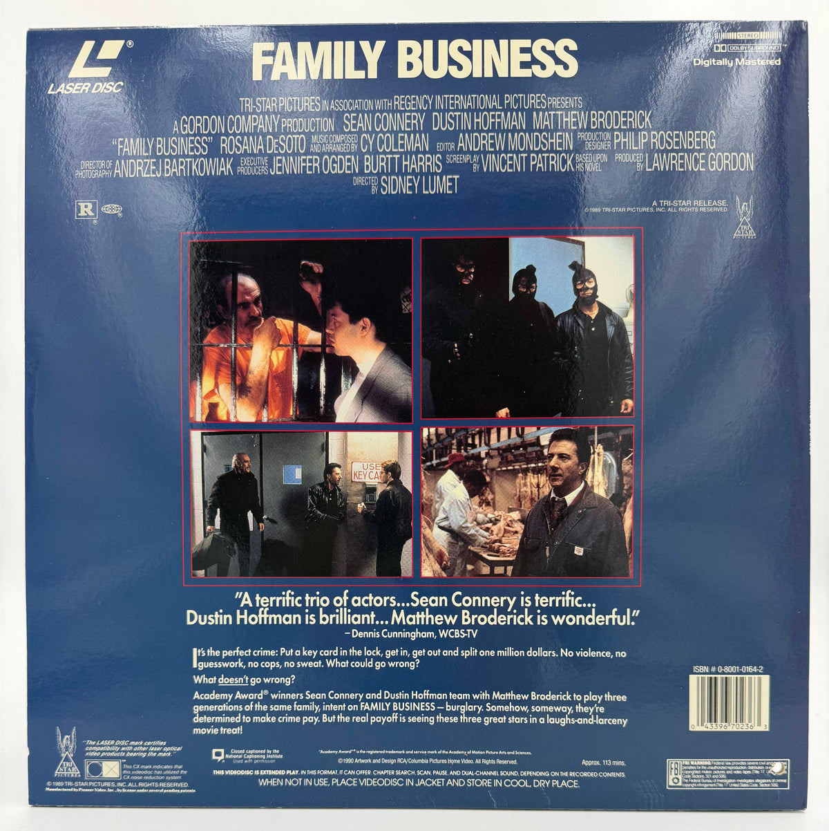 Family Business LaserDisc LD (1990) - RCA/Columbia Pictures Home Video - EX