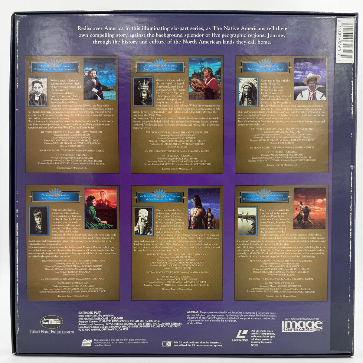 The Native Americans (Illuminating Six-Part Series) LaserDisc LD Box Set (1995) - Turner Home Entertainment / Image Entertainment - EX