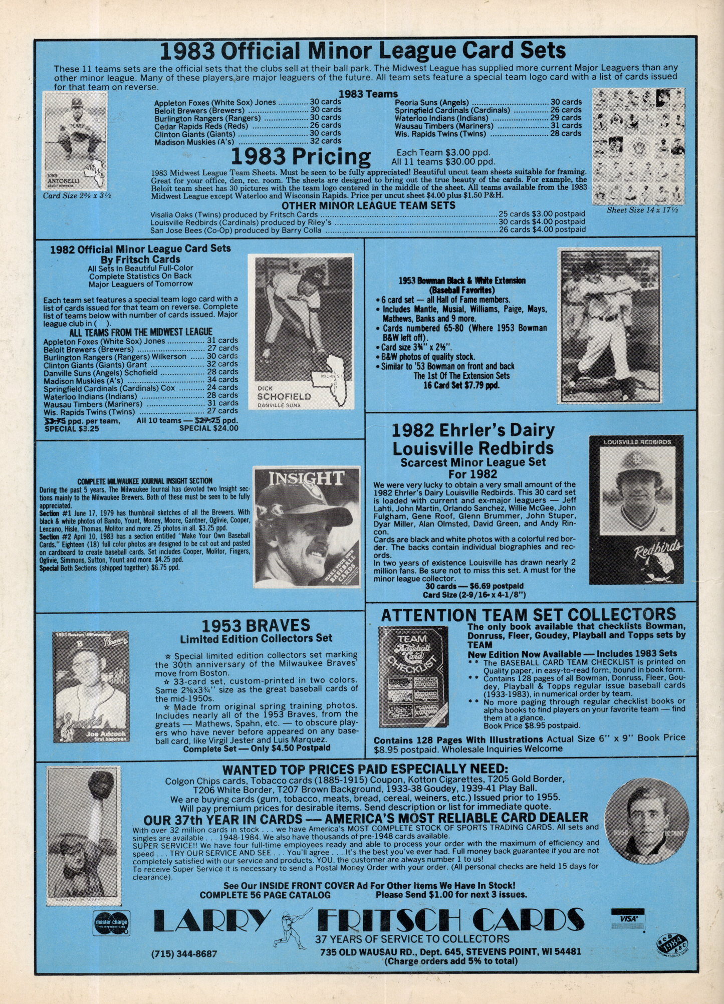 Vintage Baseball Cards Magazine & Price Guide (October 1984) Mickey Mantle Cover