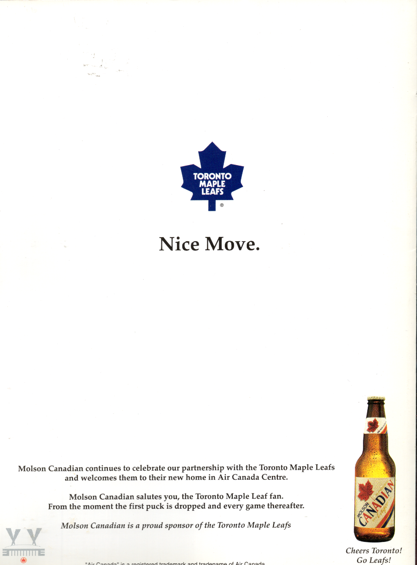 1999 The First Game Official Commemorative Game Program (Feburary 20 1999) Air Canada Centre