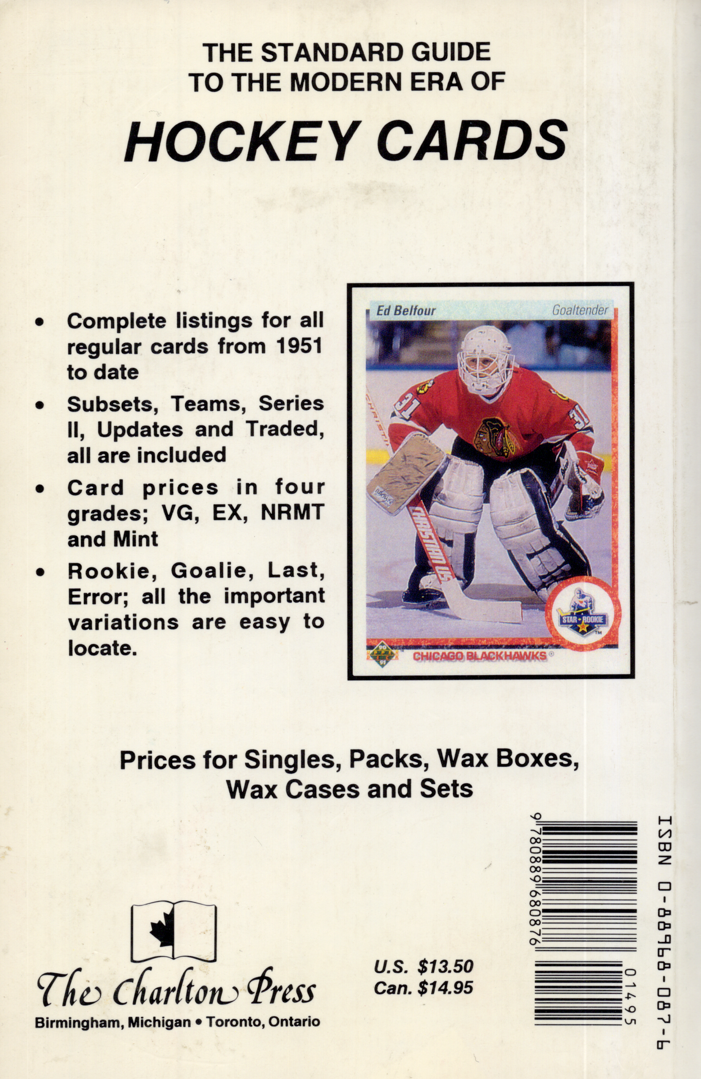 1991-92 The Charlton Hockey Card Price Guide: Second Edition