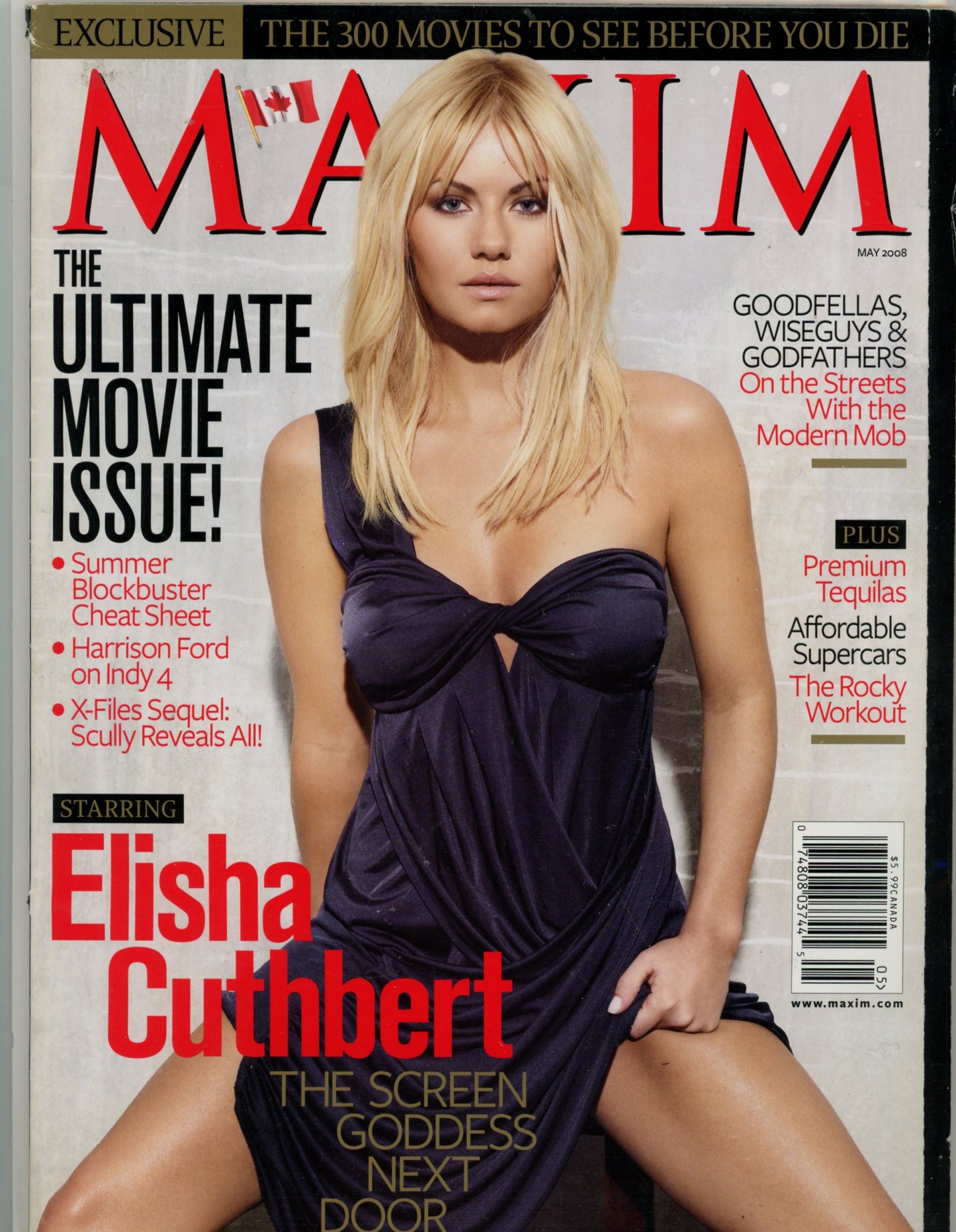 Maxim (May 2008) Canadian Edition Vintage Magazine Elisha Cuthbert Cover