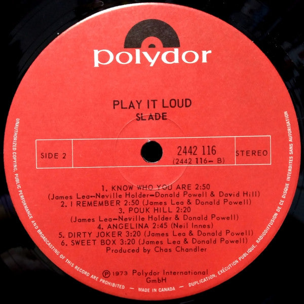 1973 Slade Play it Loud Vintage Vinyl Record Album ( Factory Sealed) Canada Pressing