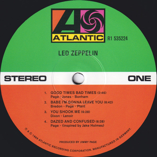 Led Zeppelin Debut Album 2020 Re-Release Vinyl Album