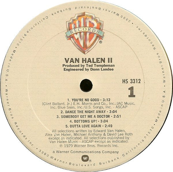 Van Halen II Vinyl Album