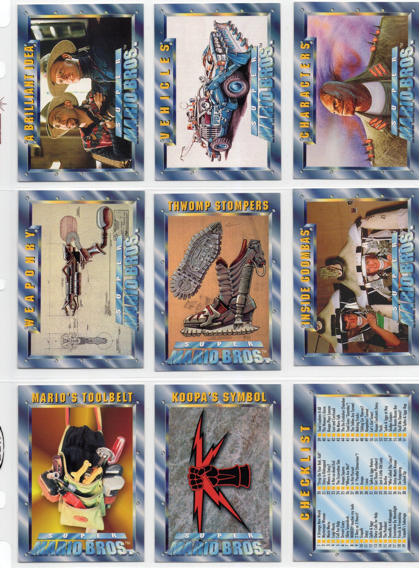 1993 Skybox Super Mario Bros Movie Complete Trading Card Set (100 Cards)