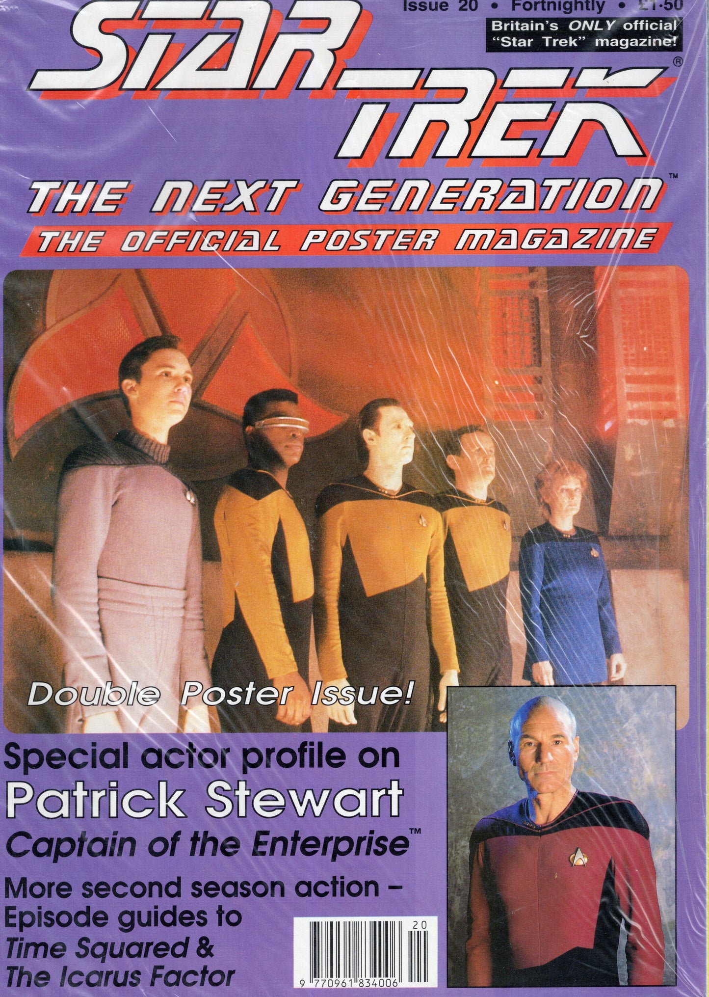 Star Trek The Next Generation Official Poster Magazine Issue 20 (May 1992) Vintage Magazine