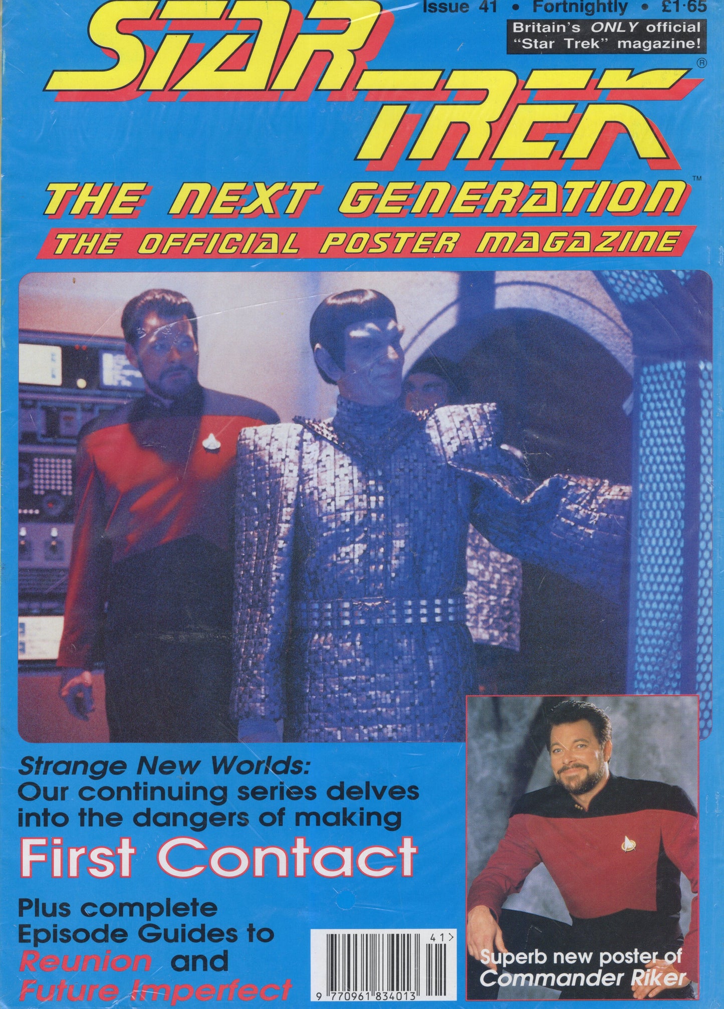 Star Trek The Next Generation Official Poster Magazine Issue 41 (Mar 1993) Vintage Magazine