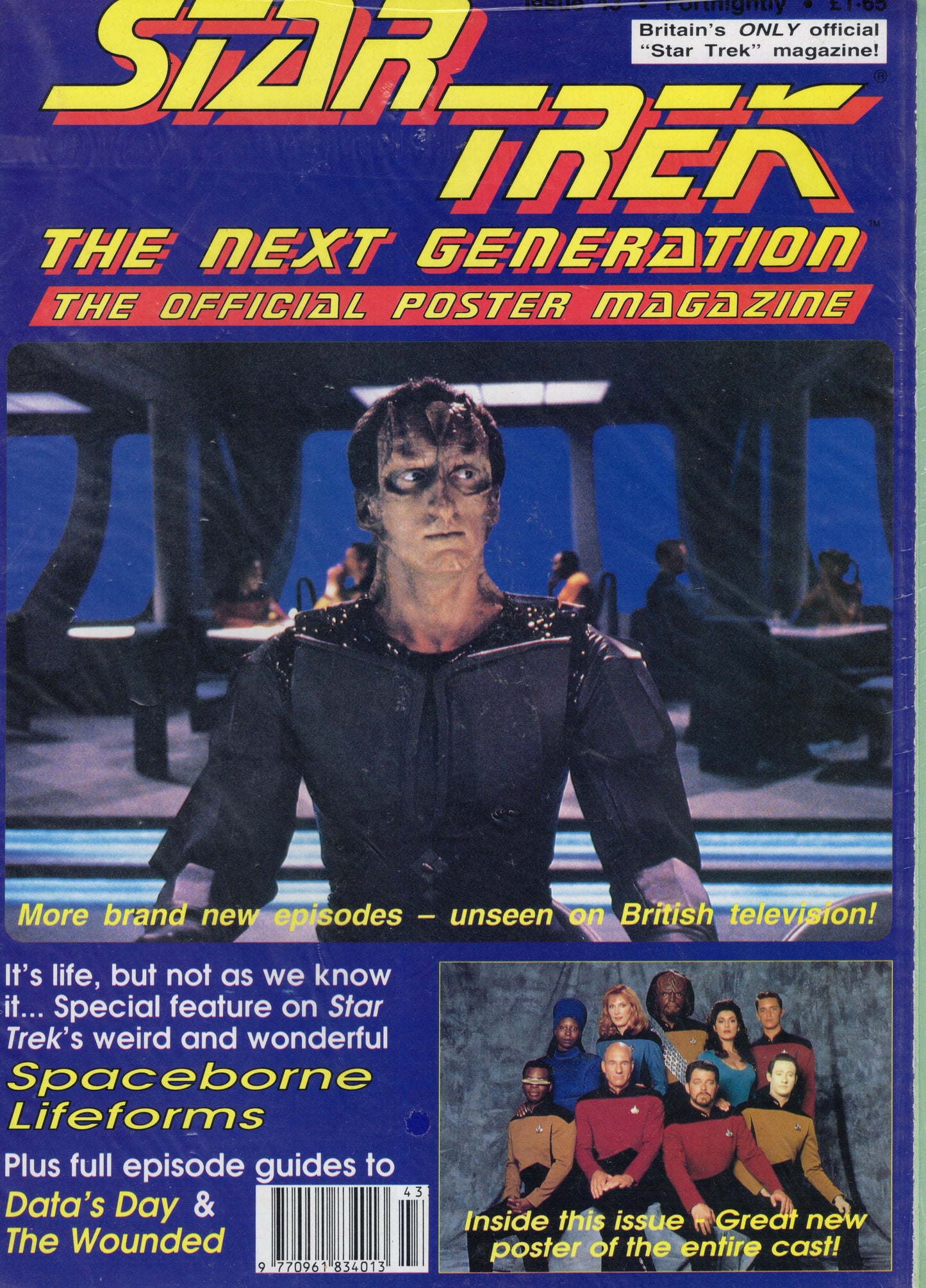 Star Trek The Next Generation Official Poster Magazine Issue 43 (Apr 1993) Vintage Magazine