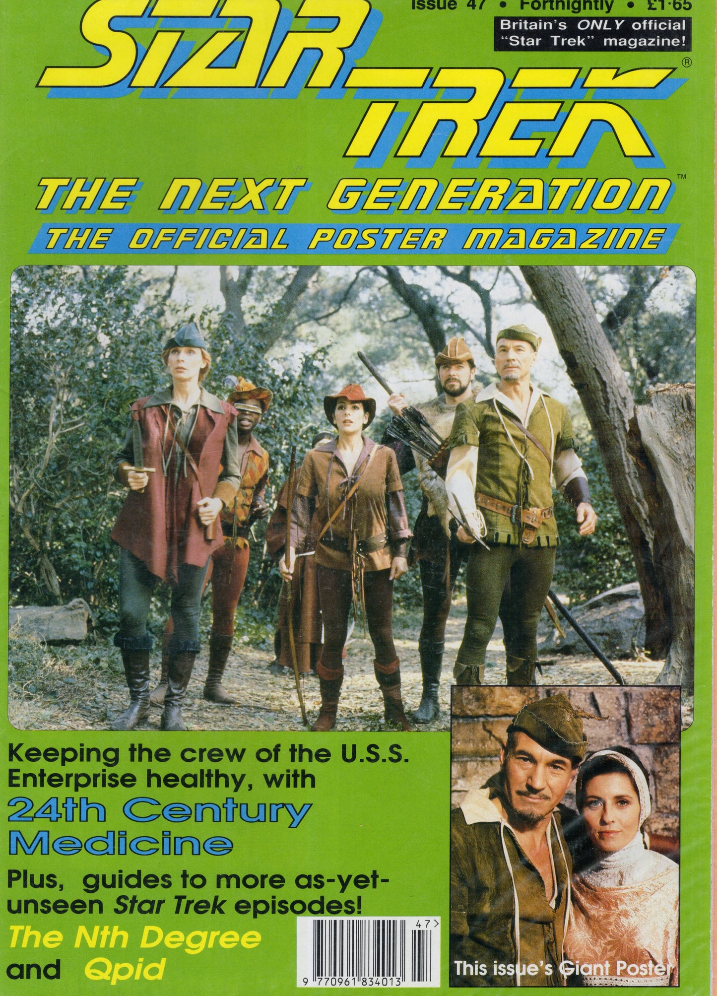 Star Trek The Next Generation Official Poster Magazine Issue 47 (Jun 1993) Vintage Magazine