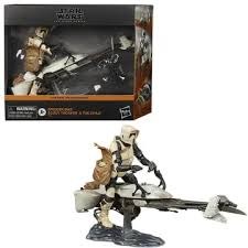 2022 Hasbro Star Wars The Black Series Speeder Bike Scout Trooper & The Child 6-Inch Collectible Action Figure Set