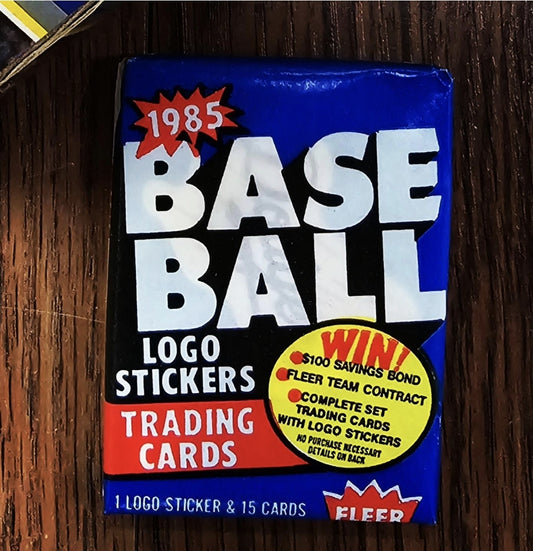 1985 Fleer Baseball (1) Wax Pack Possible Roger Clemens Rookie Card