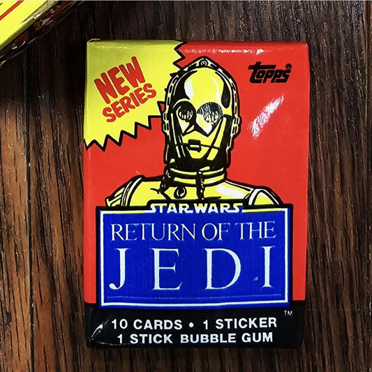 1983 Star Wars (1) Wax Pack Return Of The Jedi Series Two
